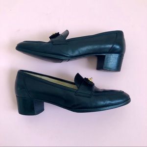 Vintage Chanel turn lock loafers Heels size 37 7